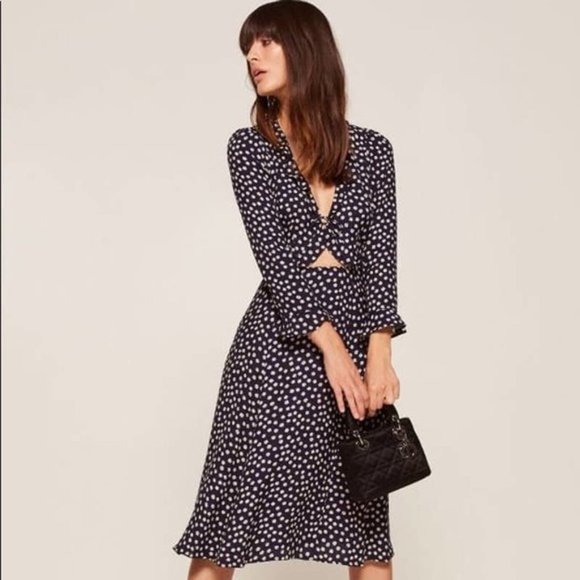 NWT REFORMATION | Floral Heidi - Blue Daisy Sz 4 - Picture 4 of 9